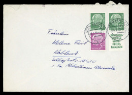 1955, Bundesrepublik Deutschland, S 25, 21, Brief - Se-Tenant