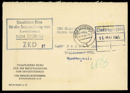 1965, DDR Dienst Und ZKD Allgemein, Brief - Other & Unclassified