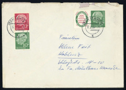 1955, Bundesrepublik Deutschland, W 4, S 33, Brief - Zusammendrucke