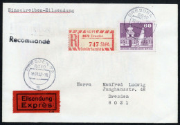1987, DDR, 2 U.a., Brief - Autres & Non Classés