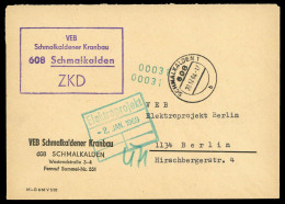 1968, DDR Dienst Und ZKD Allgemein, Brief - Autres & Non Classés