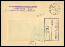 1969, DDR Dienst Und ZKD Allgemein, Brief - Andere & Zonder Classificatie