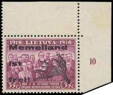 1939, Memel Lokalausgaben, III T I, ** - Memel (Klaïpeda) 1923