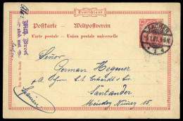 1901, Deutsches Reich, P 53, Brief - Autres & Non Classés