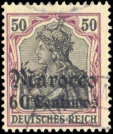 1906, Deutsche Auslandspost Marokko, 41, Gest. - Turquie (bureaux)