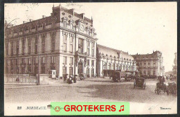 BORDEAUX La Gare Du Midi / South Station Tram Streetcar 1920 Sent To BOUFFIOULX (B) - Bordeaux