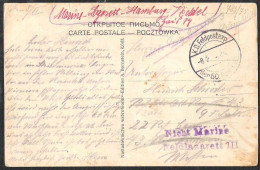 WWI 1915 German Fieldpost Cancellations On Postcard Poland  - Covers & Documents