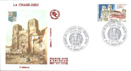 FDC 1993 ABBAYE DE LA CHAISE DIEU HAUTE LOIRE - 1990-1999