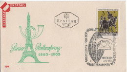 Austria Österreich 1963 FDC Postal Conference Paris, Pariser Postkonferenz, Phone Telephone, Canceled In Wien - FDC