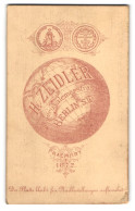 Fotografie H. Zeidler, Berlin, Jerusalemerstr. 59, Globus / Weltkugel Mit Anschrift Des Ateliers, Praemiirt 1872  - Personnes Anonymes