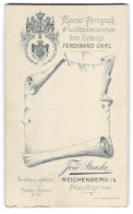 Fotografie Ferdinand Stracke, Reichenberg I. B., Stefans-Str. 9, Königliches Wappen Des Erzherzog Ferdinand Carl  - Anonyme Personen