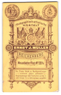 Fotografie Ernst J. Müller, Reichenberg, Neustädter Platz 261, Königliches Wappen Mit Verziehrung  - Anonyme Personen