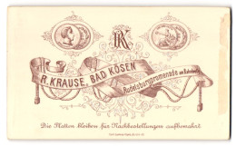 Fotografie P. Krause, Bad Kösen, Rudelburgpromenade, Monogramm Des Fotografen Nebst Medaillen  - Personnes Anonymes