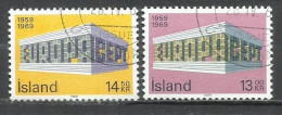 7660A- LUJO SERIE COMPLETA ISLANDIA EUROPA 1969 Nº 383/384 BONITOS. - Oblitérés