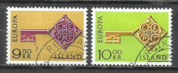 7660C - LUJO SERIE COMPLETA ISLANDIA EUROPA1968 Nº372/373  BONITOS. - Gebraucht