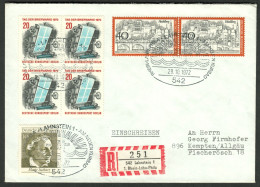 LAHNSTEIN 1972 EINSCHREIBEN 5x Frankatur + Sonder-R-Zettel " 1.RHEIN-LAHN Phila " +ovalHandWerbe-o Heimatbeleg > Kempten - Cartas & Documentos