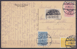 Autriche - CP Affr. Quadricolore 680kr Càpt BREGENZ /28.VII.1924 Pour EBERBACH Allemagne - Cartas & Documentos