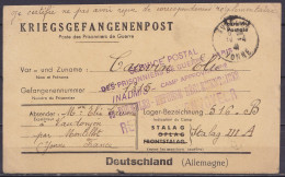 Allemagne - CP Kriegsgefangenenpost Datée 11 Avril 1941 De VAUDONJON Càd AVALLON Pour Prisonnier Au Stalag III A - Retou - WW II