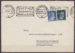 Allemagne - L. "BMW" Affr. 24pf Flam "BERLIN-CHARLOTTENBURG 2 /13.6.1942/ Vorsicht Mit Feuer In Wald Und Heide" (protect - Storia Postale