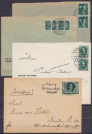 Allemagne - Lot De 10 Documents 1935 à 1944 Affr. Divers De FRANKFURT, DRESDEN, OFFENBACH, BERLIN, STUTTGART,FULDA, WUPE - Storia Postale