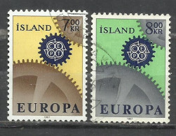 7660D - LUJO SERIE COMPLETA ISLANDIA EUROPA 1967 Nº364/365  BONITOS. - Usados