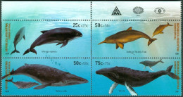 ARGENTINA 2001 MARINE MAMMALS BLOCK OF 4** - Vie Marine