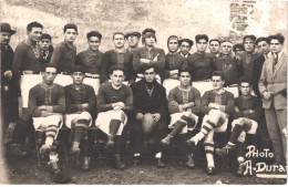 FRANCE - Carte Photo DURAN Perpignan - Equipe De Rugby à Identifier - Ballon - Très Animée Belle - Perpignan