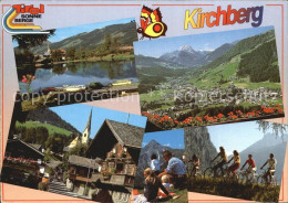 72438926 Kirchberg Tirol Fliegeraufnahme Radfahrer Kirche Seeansicht Kirchberg I - Otros & Sin Clasificación