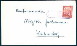 WACHENDORF über Syke Krs Diepholz 1954 LANDPOSTSTEMPEL Blau 4Pf-HeußI Lokalbedarf Daher Richtig: Ohne Ortsstempel - Lettres & Documents