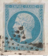 RARE Le VRAI Sur AZURE N°14A - 1853-1860 Napoleon III