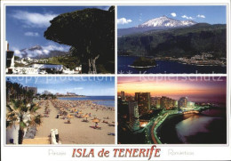 72438278 Puerto De La Cruz Panorama Mit Vulkan Teide Strand Hotels Nachtaufnahme - Autres & Non Classés