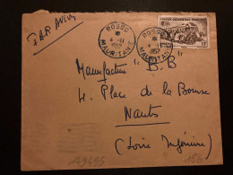 LETTRE Par Avion Pour La FRANCE TP AOF SENEGAL 15F OBL. BLEUE 4-11 1952 ROSSO MAURITANIE - Cartas & Documentos