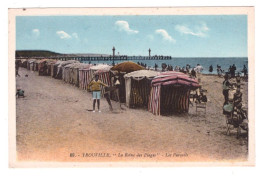 TROUVILLE Les Parasols  (carte Animée) - Trouville