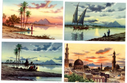 7 CPA COULEUR  EGYPTE  -     PEINTURES ILLUSTRATEUR D. VASSILIOU - Andere & Zonder Classificatie