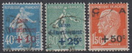 Caisse Amortissement -  Série N° 246 à 248 Oblitérée - Cote : 30 € - Used Stamps