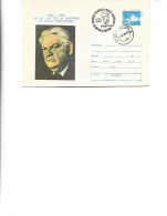 Romania - Postal St.cover Used 1980(117)-100 Years Since The Birth Of M. Sadoveanu,writer And Leader Of Freemasonry - Postwaardestukken