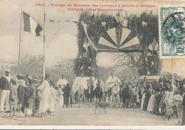 SENEGAL  DAKAR   Voyage Du Ministre Des Colonies    Une Rue Pavoisée 2501 - Sénégal