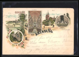 Lithographie Arenberg, Kirche, Inneres  - Autres & Non Classés