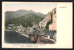 Cartolina Amalfi, Panorama Col Convento Dei Cappuccini Dall` Albergo Luna  - Altri & Non Classificati