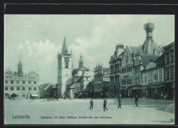 AK Leitmeritz, Stadtplatz Mit Altem Rathaus, Stadtkirche Und Kelchhaus  - Czech Republic