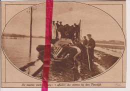 Teerdijk - Marine Helpt Bij Watersnood, Overstroming - Orig. Knipsel Coupure Tijdschrift Magazine - 1926 - Non Classés