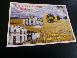 BELLE CARTE  "25E SALON TOUTES COLLECTIONS BELFORT 2002" (749EX SUR 1500)..EXPLION 2002 INDUSTRIE ET AGRICULTURE - Bourses & Salons De Collections