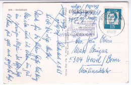 8981 REICHENBACH über OBERSTDORF 1963 LANDPOSTSTEMPEL Blau 15Pf-Luther Auf AK Einödsbach > Hersel Rhein - Briefe U. Dokumente