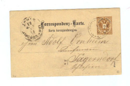 Österreich, 1885, Corresp.karte/ Karta Korespondencyjna Mit Eingedr. 2 Kr. Frank., Stempel V. Lemberg N.Jägerndorf(12646 - Cartoline