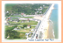 Ppgf/ CPSM Grand Format - CALVADOS - SAINT LAURENT SUR MER - OMAHA BEACH - LE FRONT DE MER - Vue Aérienne - Autres & Non Classés