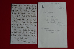 Autographed Letter Claude Bower Mountaineer To H F Montagnier Mountaineering  Explorer Alpinist - Sportlich