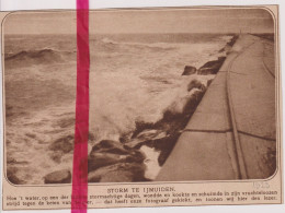 Storm Op IJmuiden - Orig. Knipsel Coupure Tijdschrift Magazine - 1925 - Unclassified