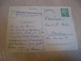 BAMBERG 1956 Cancel Postal Stationery Card GERMANY - Lettres & Documents