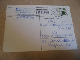 BAYREUTH 1976 To Hannover University Cancel Stationery Card GERMANY - Cartas & Documentos