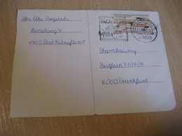 BAD SALZUFLEN 1983 To Frankfurt Street Bath Cancel Card GERMANY - Storia Postale